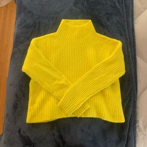Yellow knit Anthropologie sweater